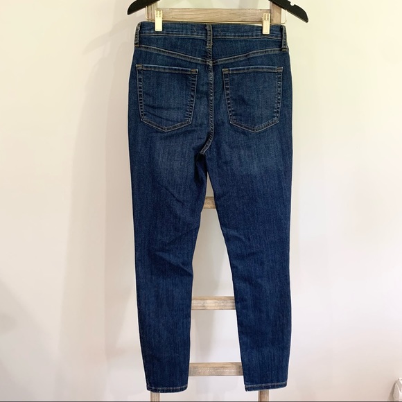 Free People High Rise Busted Knee Skinny Jean Dark Blue W30 NWT - Picture 7 of 12